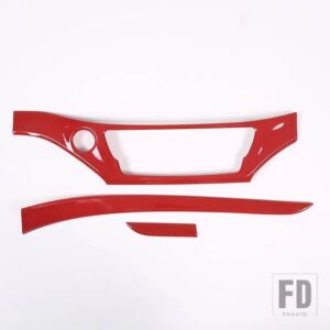 ホンダ パイロット 2015-2022 ABS 梨木目スタイルカーセンターコンソールダッシュボードパネル装飾インテリアアクセサリー - Red