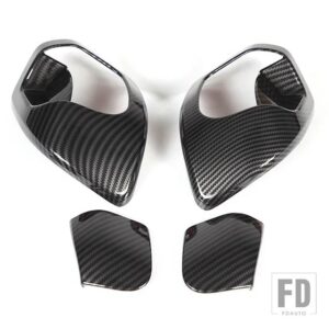 BMW 2シリーズ 2014-2019 ABS カーボンフロントシート調整スイッチカバーステッカー車内アクセサリー - Carbon Fiber Pattern