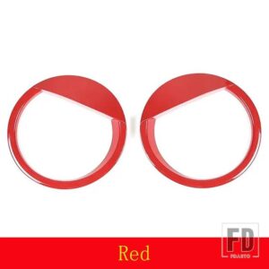 トヨタ 2007-2021 FJ クルーザー ABS マットブラック形状ヘッドライト装飾ステッカー車外装アクセサリー - Red