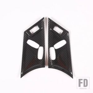 ジャガー F-TYPE F タイプ 2013-2024 カーシート調整装飾フレームステッカー ABS カーボンパターンインテリアアクセサリー - Carbon Fiber Pattern