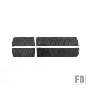 2003-2007 ハマー H2 ソフトカーボンドアアームレストパネルステッカーインテリアアクセサリー 4個 - Carbon Fiber Black