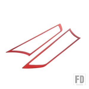 ジャガー F-TYPE F タイプ 2013-2022 ソフトカーボン車内ハンドルフレームカバートリムステッカーカーアクセサリーインテリア - Carbon Fibre