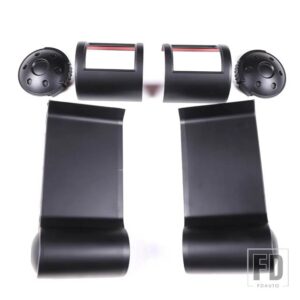 トヨタ 2007-2021 FJCRUISER ABS カーボンインパネサイドエアアウトレット装飾フレームステッカー - Matte Black