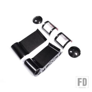 トヨタ 2007-2021 FJCRUISER ABS カーボンインパネサイドエアアウトレット装飾フレームステッカー - Carbon Fiber