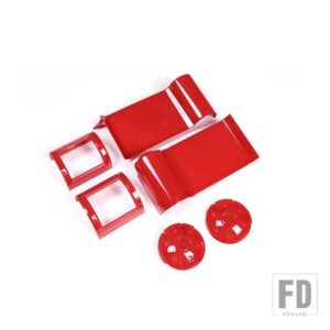 トヨタ 2007-2021 FJCRUISER ABS カーボンインパネサイドエアアウトレット装飾フレームステッカー - Red