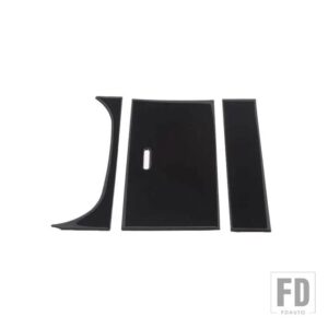 ジャガー F-TYPE 2013 + 黒 PVC 中央制御収納ボックスパネル装飾ステッカー車内アクセサリー - Black LHD