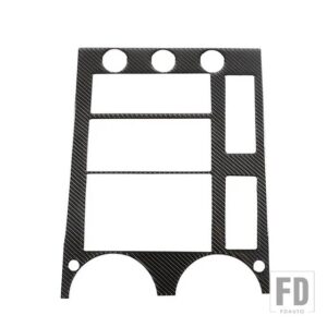 ハマー H2 2003-2007 ソフトカーボン中央制御ナビゲーションフレームカバートリムステッカーカーアクセサリー - Carbon Fiber