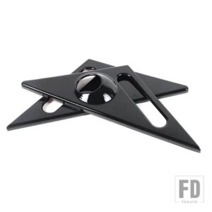 スマートフォーツー用 2009-15 ABS 黒車ピラーアンテナパネルカバートリムステッカーカーアクセサリー - Black