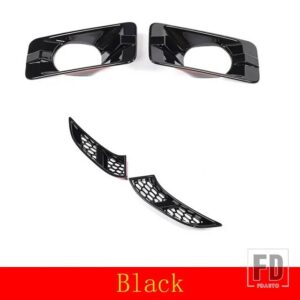 トヨタ ランドクルーザープラド 250 LC250 2024 + ABS ブラックフロントフォグライト装飾フレームステッカーアクセサリー - Black 4PCS