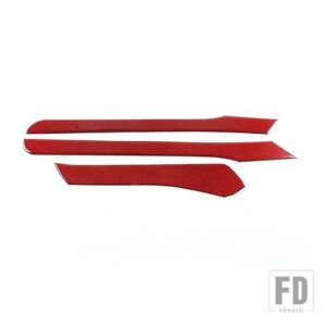 マツダ カーセンターコントロールギアシフトサイドトリムステッカー装飾カバー MX-5 2016-2024 ソフトカーボンカーアクセサリー - Red