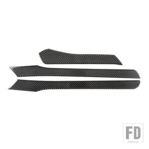 マツダ カーセンターコントロールギアシフトサイドトリムステッカー装飾カバー MX-5 2016-2024 ソフトカーボンカーアクセサリー - Black