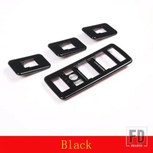 ランドローバー レンジローバーヴォーグ 2013-2017 ABS 窓リフトボタンフレームカバートリムステッカーカーアクセサリー - Black