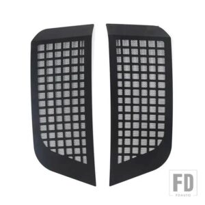 ランドローバー ディフェンダー 90 110 130 20-24 ステンレスフェンダープレートインレット防虫網カバートリムステッカーカーアクセサリー - Black