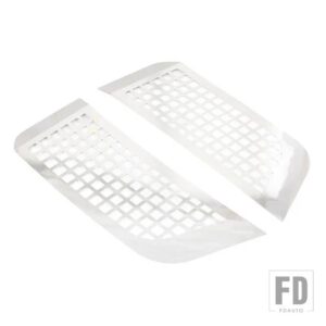 ランドローバー ディフェンダー 90 110 130 20-24 ステンレスフェンダープレートインレット防虫網カバートリムステッカーカーアクセサリー - Silver