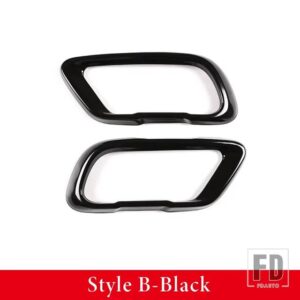 BMW 2019-2022 X5 X7 G05 G07 ステンレス黒テールパイプマフラーカバー車アクセサリー - Style B Black