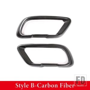 BMW 2019-2022 X5 X7 G05 G07 ステンレス黒テールパイプマフラーカバー車アクセサリー - Style B-Carbon Fiber