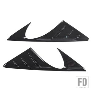 BMW 1 2シリーズ F40 F44 2020-2024 ABS カーボン車ミラーサイドトライアングルスポイラートリムカバーステッカーカーアクセサリー - Black