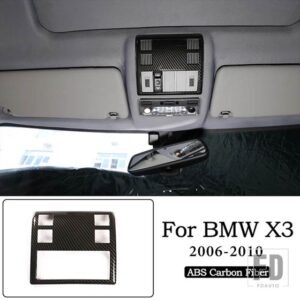 BMW X3 E83 ABS クローム/カーボン車内ドアボウルカバートリムステッカーカーアクセサリー内装 - 6