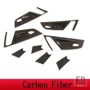 BMW X3 E83 ABS クローム/カーボン車内ドアボウルカバートリムステッカーカーアクセサリー内装 - Carbon Fiber