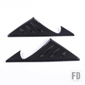 ジャガー F タイプ 2013-2023 バックミラーサイドトライアングルスポイラートリム装飾ステッカー ABS カーボン/マットカーアクセサリー - Carbon Fiber