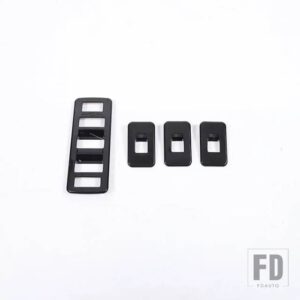 ランドローバー ABS 窓ガラス昇降ボタン装飾フレームステッカーレンジローバーヴォーグ 2013-2017 アクセサリー - Black