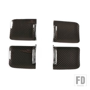 トヨタ 2007-2021 タンドラ/セコイア ABS インナードアボウルカバーステッカーカーインテリアアクセサリー - Carbon Fiber