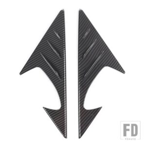 BMW X1 U11 2023-2025 ABS グロスブラック車ミラーサイドトライアングルスポイラートリムカバーステッカー自動 - Carbon Fiber