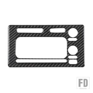 2005-2009 ハマー H3 ソフトカーボン中央制御表示パネルカバーステッカーインテリアアクセサリー - Carbon Fiber Black