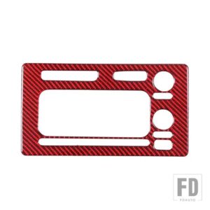 2005-2009 ハマー H3 ソフトカーボン中央制御表示パネルカバーステッカーインテリアアクセサリー - Carbon Fiber red