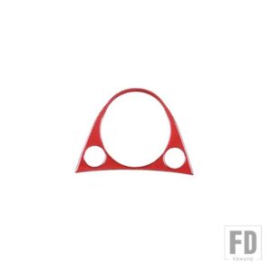 2011-2019 フィアット 500 ソフトカーボンスタイルギアパネルステッカーインテリアアクセサリー - Red