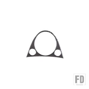 2011-2019 フィアット 500 ソフトカーボンスタイルギアパネルステッカーインテリアアクセサリー - Black