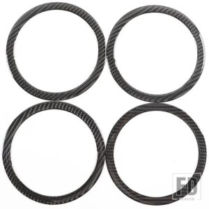 ハマー H2 2003-2007 ソフトカーボンドアフロンスピーカーリングパネルステッカーインテリアアクセサリー - Black