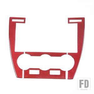 ランドローバー 2007-2012 フリーランダー 2 ソフトカーボンカーエアコン調整スイッチカバーステッカーカーアクセサリー - Red