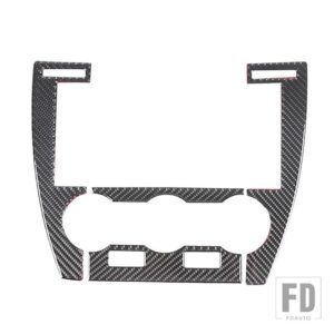 ランドローバー 2007-2012 フリーランダー 2 ソフトカーボンカーエアコン調整スイッチカバーステッカーカーアクセサリー - Black