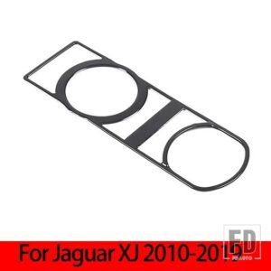 ジャガー 2010-2019 XJ ステンレス黒カーセンターコントロールギアボタンフレームステッカー車内アクセサリー - Style 1