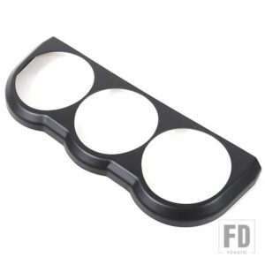 トヨタ FJ クルーザー 2007-2021 ABS カーボンダッシュボードコンパスフレーム三連祭壇コンビネーションカバーインテリアアクセサリー - Matte Black