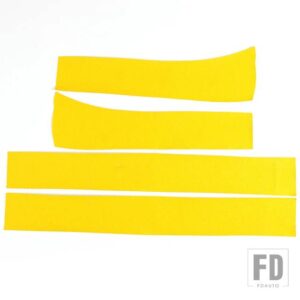ハマー H2 2003-2007 PVC 黒ドアドアシルスクラッチトリムスクラッチスクラッチステッカーカーアクセサリー - Yellow