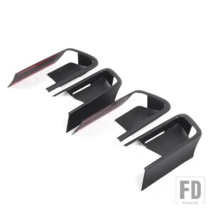 トヨタ ランドクルーザープラド FJ150 150 14-18 ABS マットブラック車内ドアボウルカバー装飾ステッカーアクセサリー - Matte Black