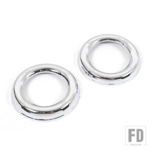 三菱 L200 トリトン 2015-2018 ABS マットブラックフロントフォグライト装飾リングステッカーアクセサリー - Silver