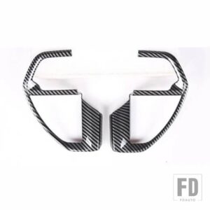 トヨタ タコマ 2024 ABS カーボンステアリングホイールストリップカバートリムステッカーカーアクセサリー - Carbon Fiber