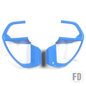 トヨタ タコマ 2024 ABS カーボンステアリングホイールストリップカバートリムステッカーカーアクセサリー - Blue