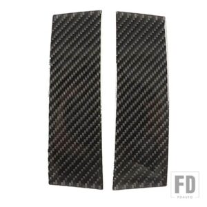 ハマー H2 2003-2007 ソフトカーボン B ピラー装飾ステッカーインテリアアクセサリー - Black