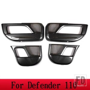 ランドローバー 2020-2024 ディフェンダー 90 110 ABS カーボンパターンアンチキックパネルカバーステッカーインテリアアクセサリー - For Defender 110