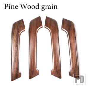 トヨタ 2010-2018 ランドクルーザープラド FJ150 150 ABS ドアインナーハンドルカバーステッカーインテリアアクセサリー - Pine Wood Grain
