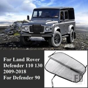 ランドローバー 2009-2024 ディフェンダー 90 110 130CAR フロントガラスサンシェードサンシェードカバーフロントウィンドウバイザー車トリムア - 2009-2018