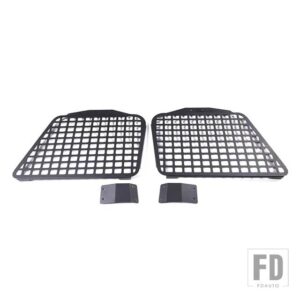 トヨタ 2007-21 FJ クルーザー合金黒リアサイドウィンドウ収納袋ぶら下げプレート装甲外装アクセサリー - Black