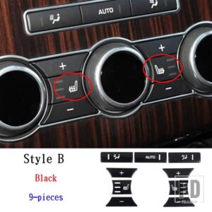 ランドローバー レンジローバーヴォーグ L405 2013-17 合金黒リア空調ボタントリムステッカーカーアクセサリー - Style B Black