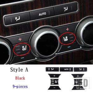 ランドローバー レンジローバーヴォーグ L405 2013-17 合金黒リア空調ボタントリムステッカーカーアクセサリー - Style A Black