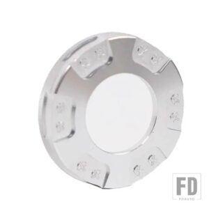 セアト レオン 2008-2012 合金/レッド鍵穴装飾リングステッカーインテリアアクセサリー 1個 - Silver