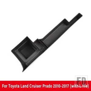 トヨタ ランドクルーザープラド FJ150 150 2010-2019 ABS 黒センターコンソール収納ボックス携帯電話トレイカーアクセサリー - 2010-2017with L gear